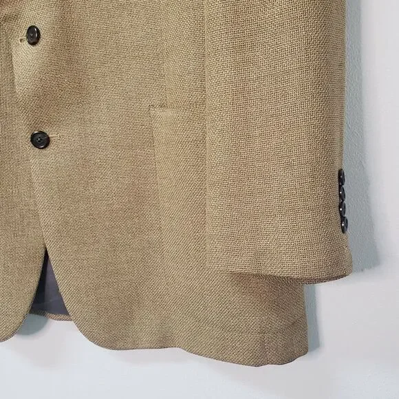 Vtg Aquascutum Regent 100 Blazer Sport Coat Jacket Men's 42L Union Made 2 Button